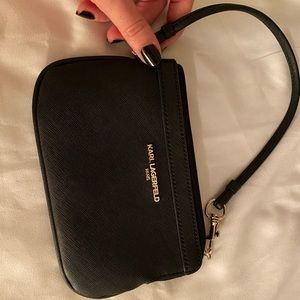 Karl Lagerfeld Paris
Leather Wristlet Bag